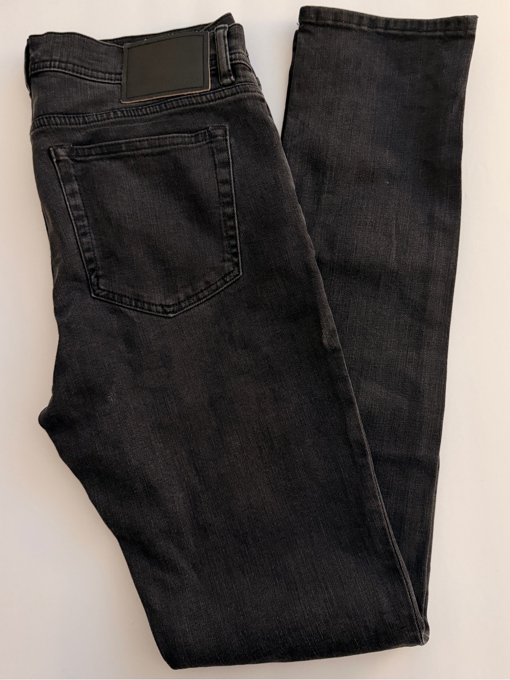 Acne Slim Straight Jeans in Washed Black